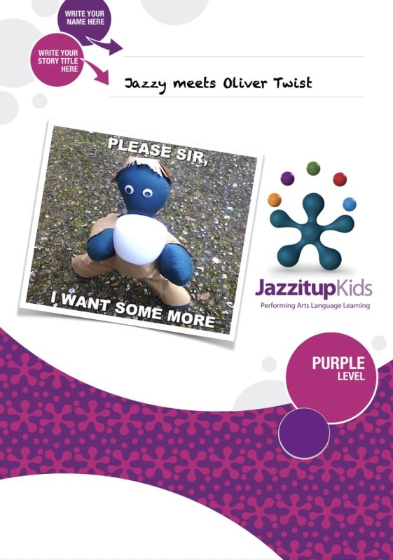 Purple Age Level workbook at Jazzitup Kids English Language Course