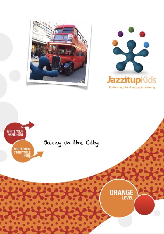 Orange Age Level workbook at Jazzitup Kids English Language Course